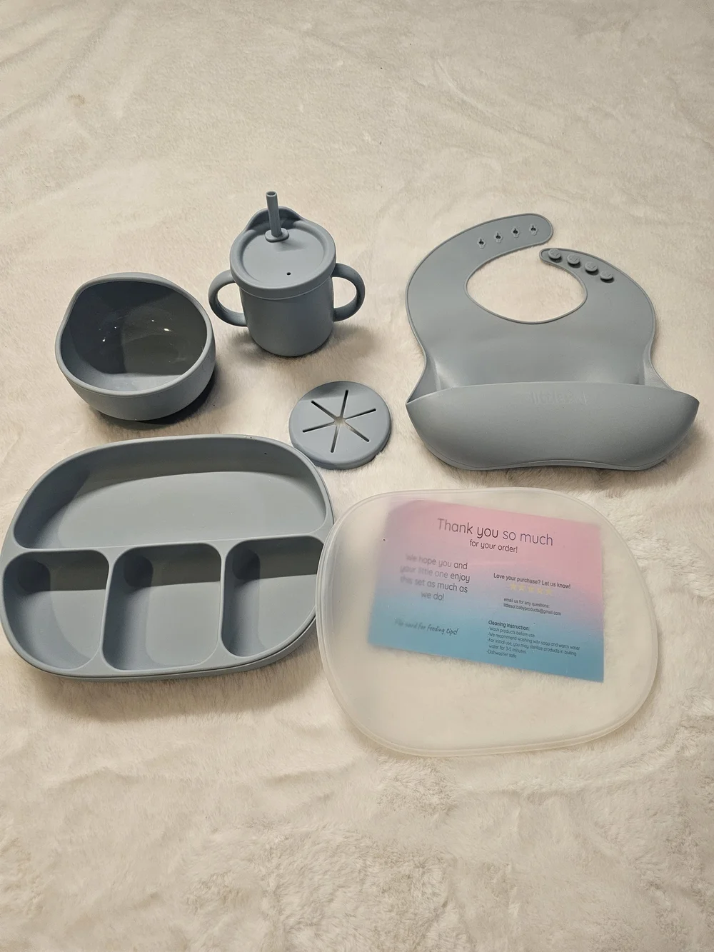 Littlesol Silicone Baby Feeding Weaning Set in  Complete Mealtime Kit